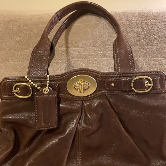 Coach Handbags - Coach Brown Leather Satchel/Shoulder Bag
